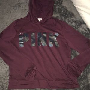 NEVER WORN Maroon Pink Hoodie